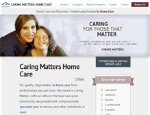 Tablet Screenshot of caringmatterslancaster.com